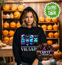 Load image into Gallery viewer, Being The Villain Glow In The Dark Hoodie!
