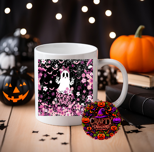 NEW Ghost Spooky Babe Coffee Mug