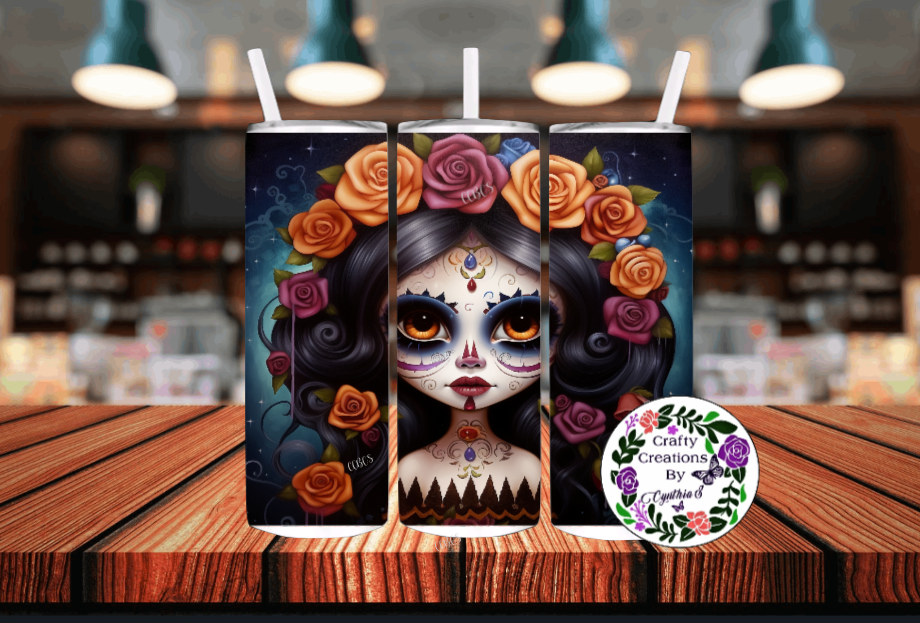 Day Of The Dead Catrina... Stainless Steel Tumbler